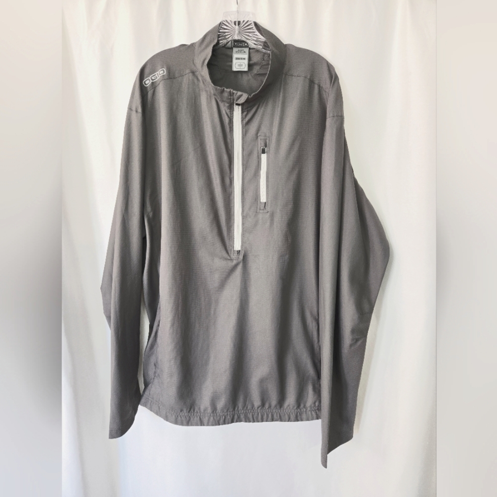 OGIO Pullover Gray Half Zip Lightweight Windbreaker Jacket Size XXL